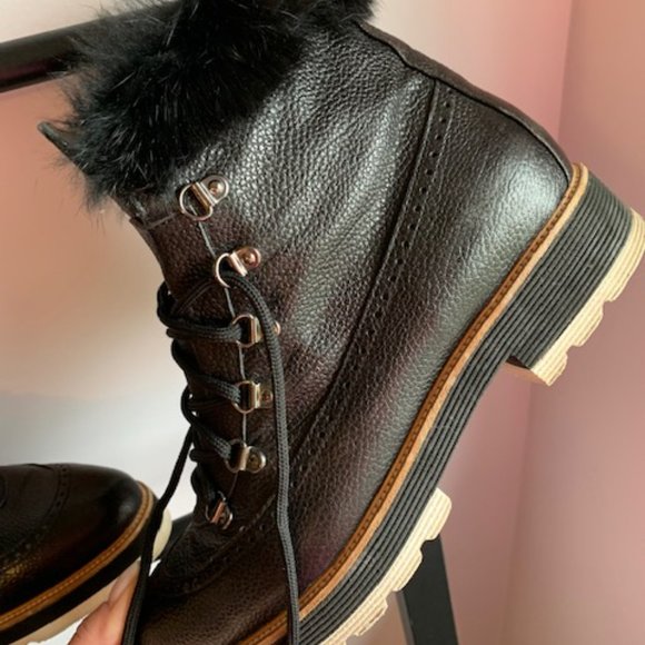 European size 41 Black/Brown/White Winter Shoes - Picture 5 of 12